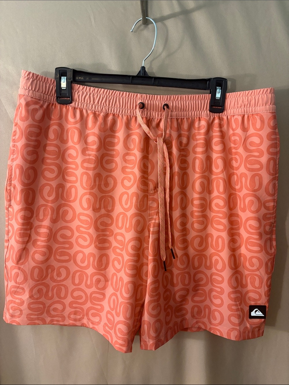 Quiksilver Orange Patterned Men's Swim Trunks